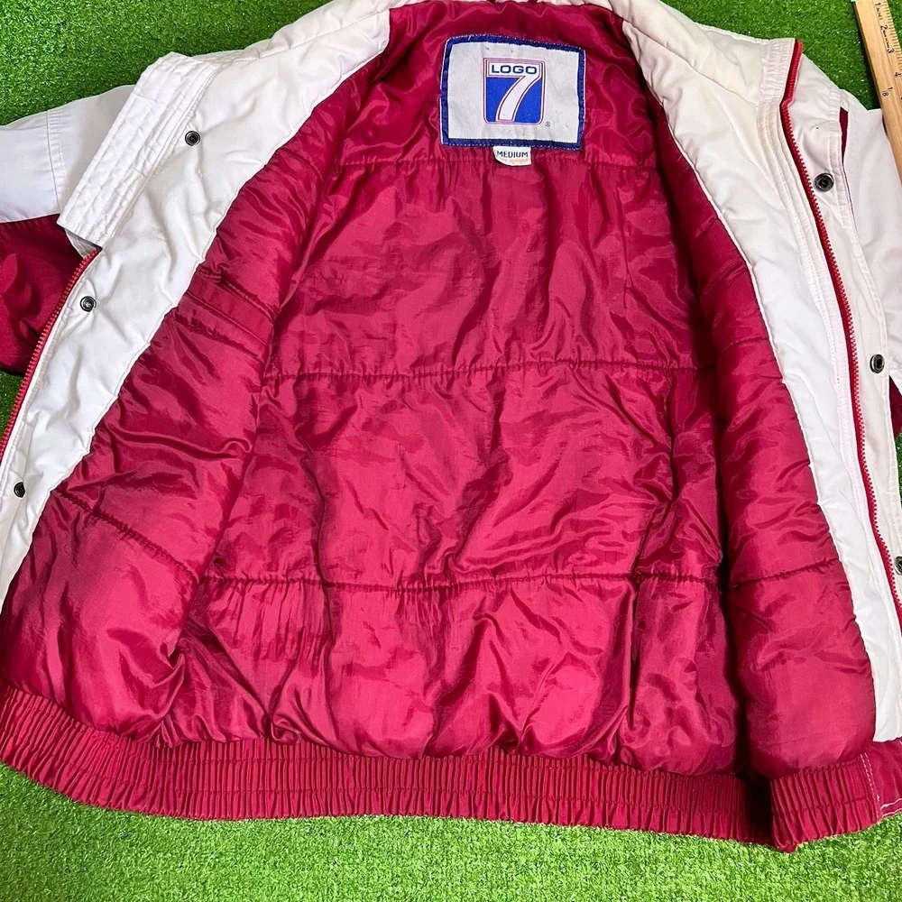 Vintage Texas A&M Jacket MED 90s‎ Jacket Puffy Maroon White Beveled T Logo7